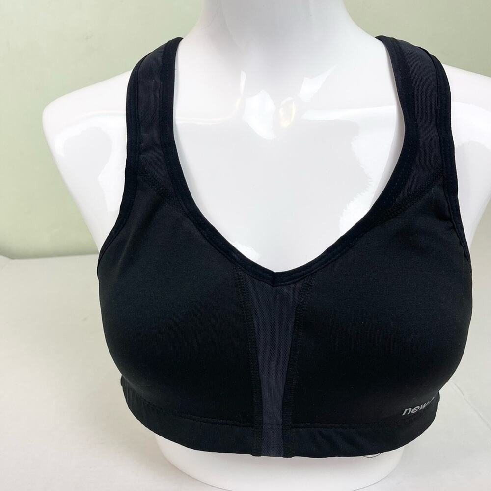 New Balance Dry Power Racerback Sports Bra Woman's size 36 A Black